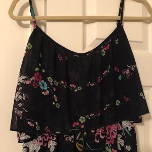 Navy blue maxi spaghetti dress